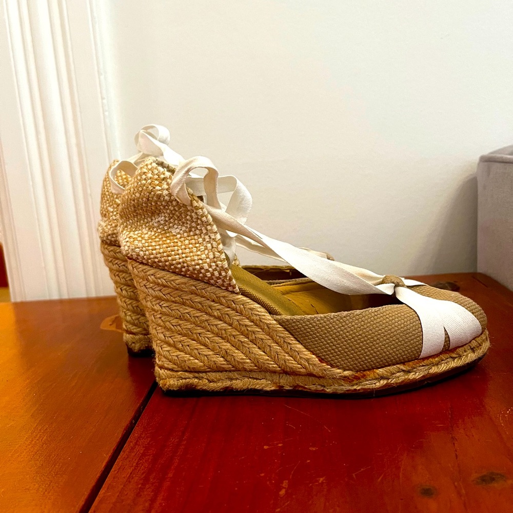 Espadrilles, wedge heel, size 5.5